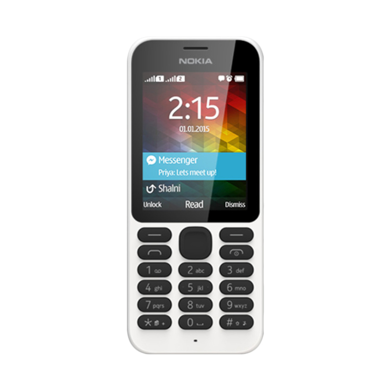 Nokia 215 Dual SIM - 8 MB - Putih
