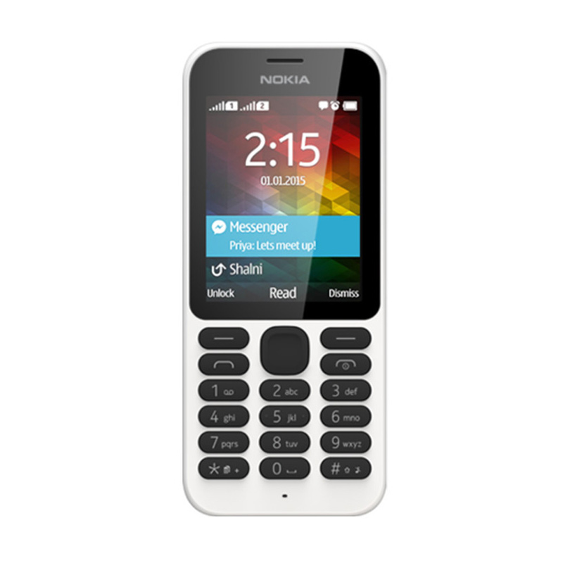 Nokia 215 Handphone - White [Dual SIM]
