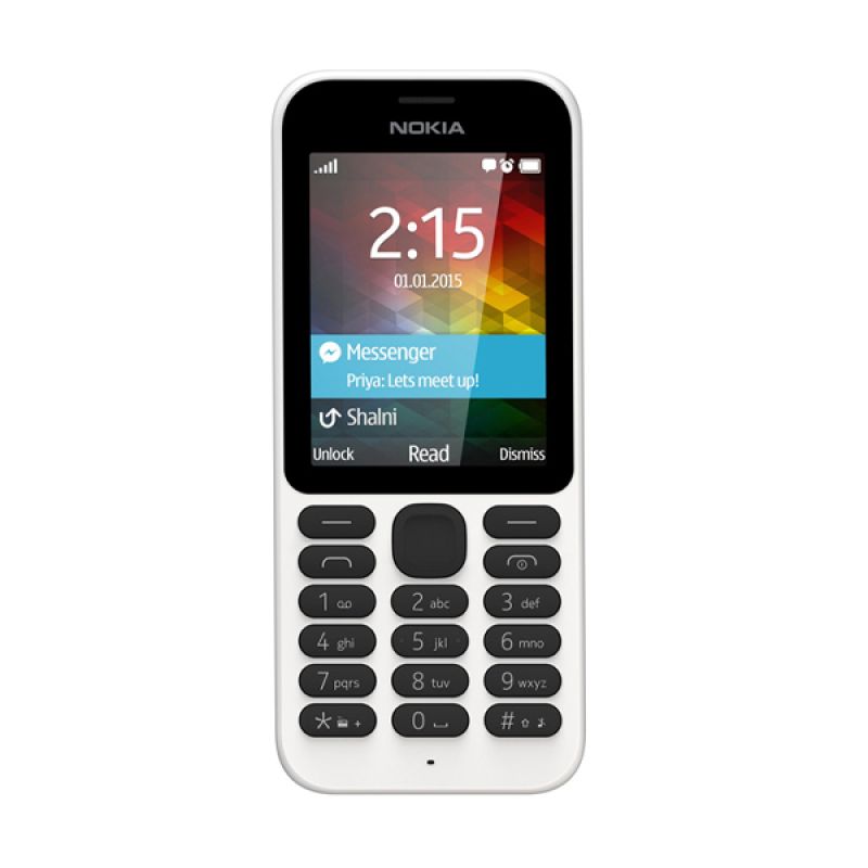 Nokia 215 Handphone - White [8MB/ Dual Sim]