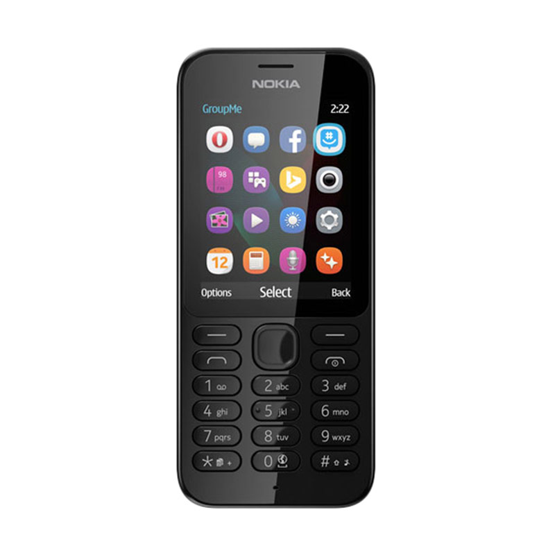 Nokia 222 Handphone - Black [16 MB]