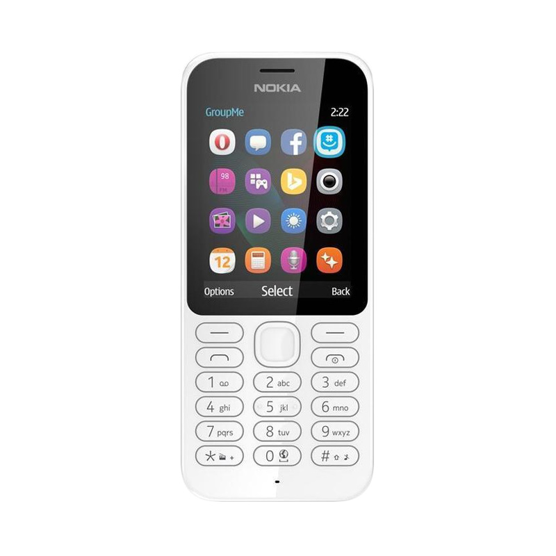 Nokia 222 Handphone - Putih [16 MB/Dual SIM]
