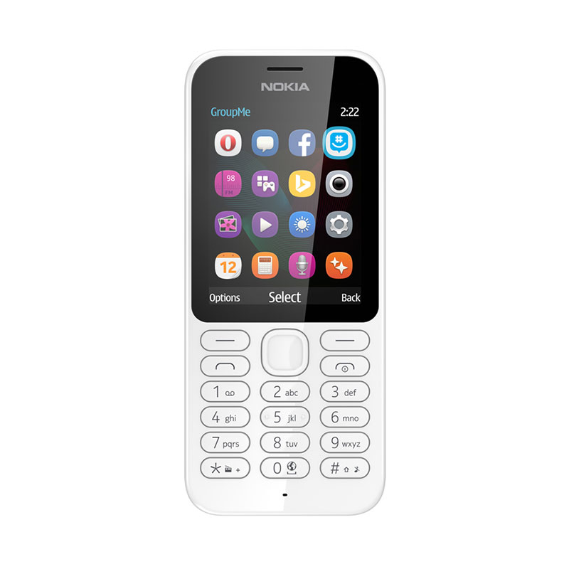 Nokia 222 Handphone - White [16 MB]