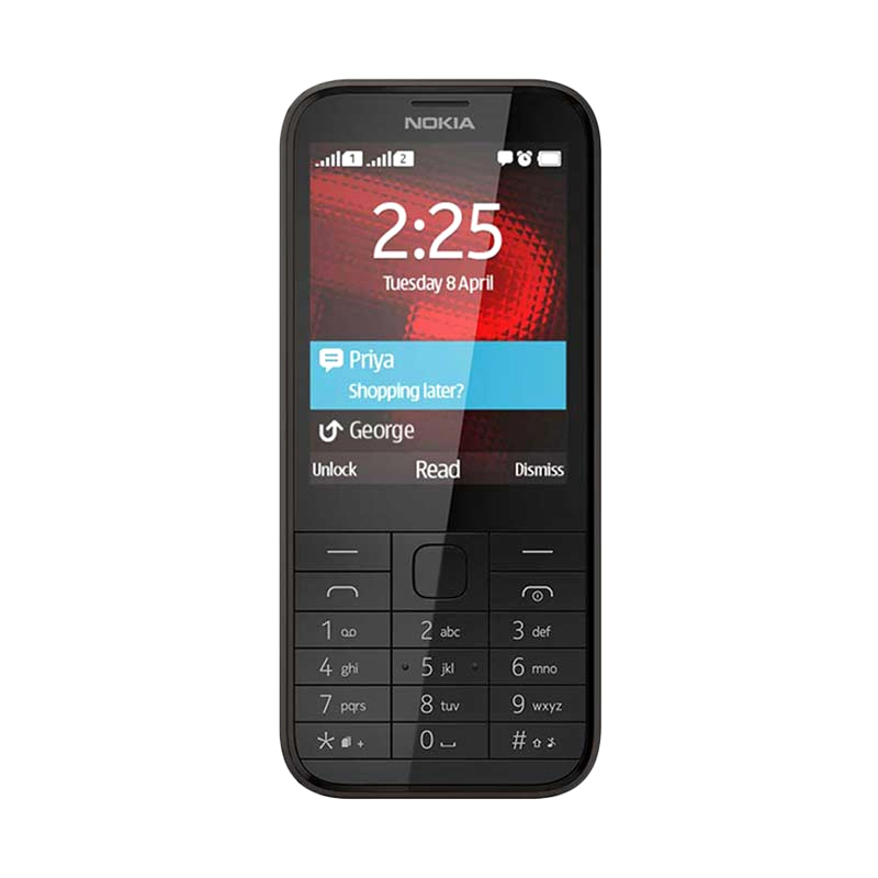 Nokia 225 Handphone - Black [Dual SIM]