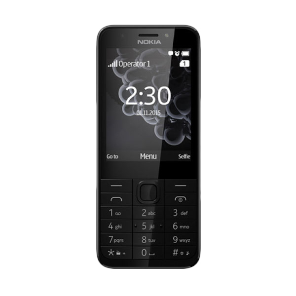 Nokia 230 Alumunium Candy Bar Handphone - Dark Silver