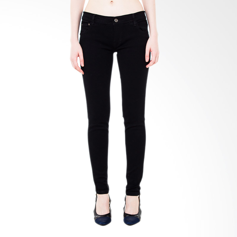 Nuber Soft Jeans Celana Panjang Wanita - Black
