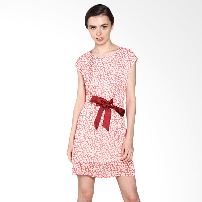 Nulu Maisha NL 093 Dress Wanita - Coral Print