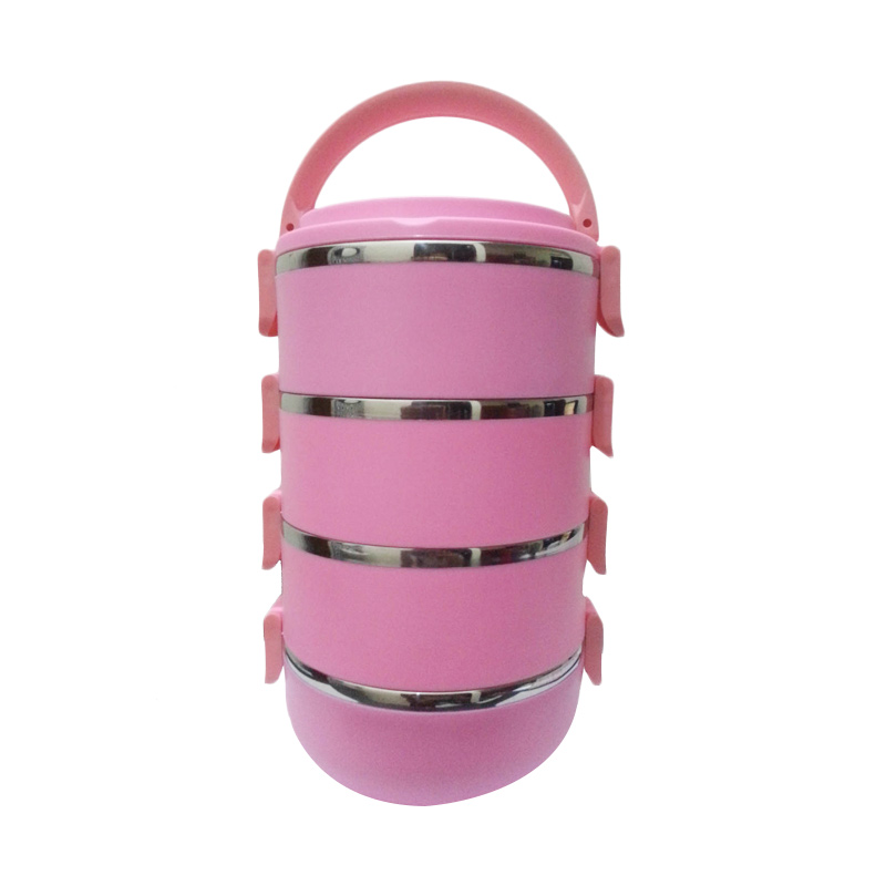 Jual NX Rantang Lunch Box Pink [4 Susun] Online - Harga