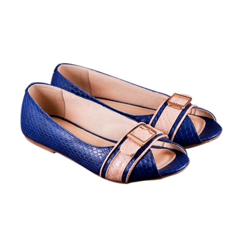 Odette Elleanor Blue Sepatu Flat