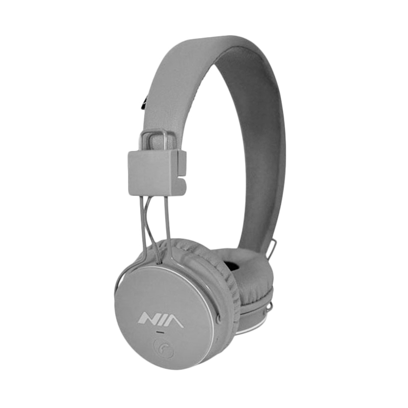 NIA X2 Multifunction Wireless Bluetooth Headphone - Abu-abu