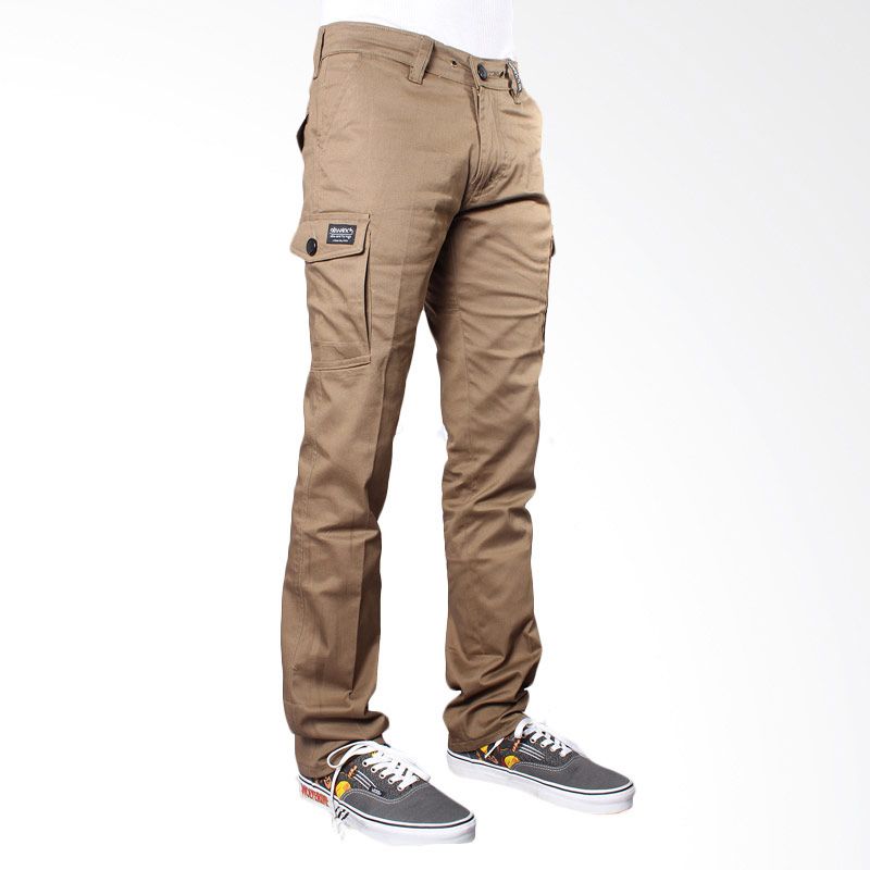 Oliveinch Long Cargo Mocca Celana Pria