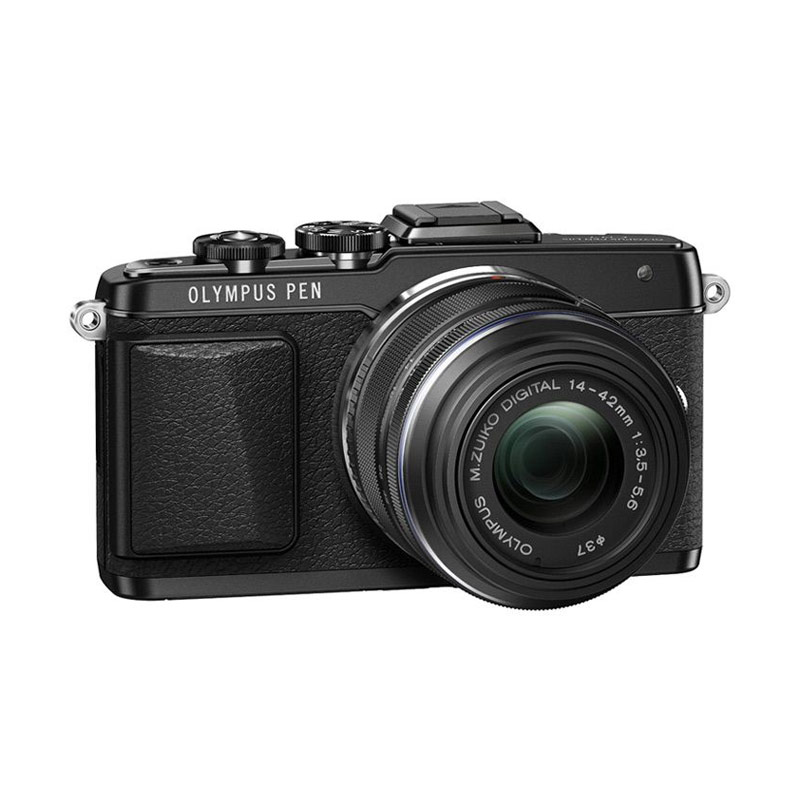 Olympus E-PL7 Pen Double Kit 14-42mm with 40-150mm Kamera Mirrorless - Black