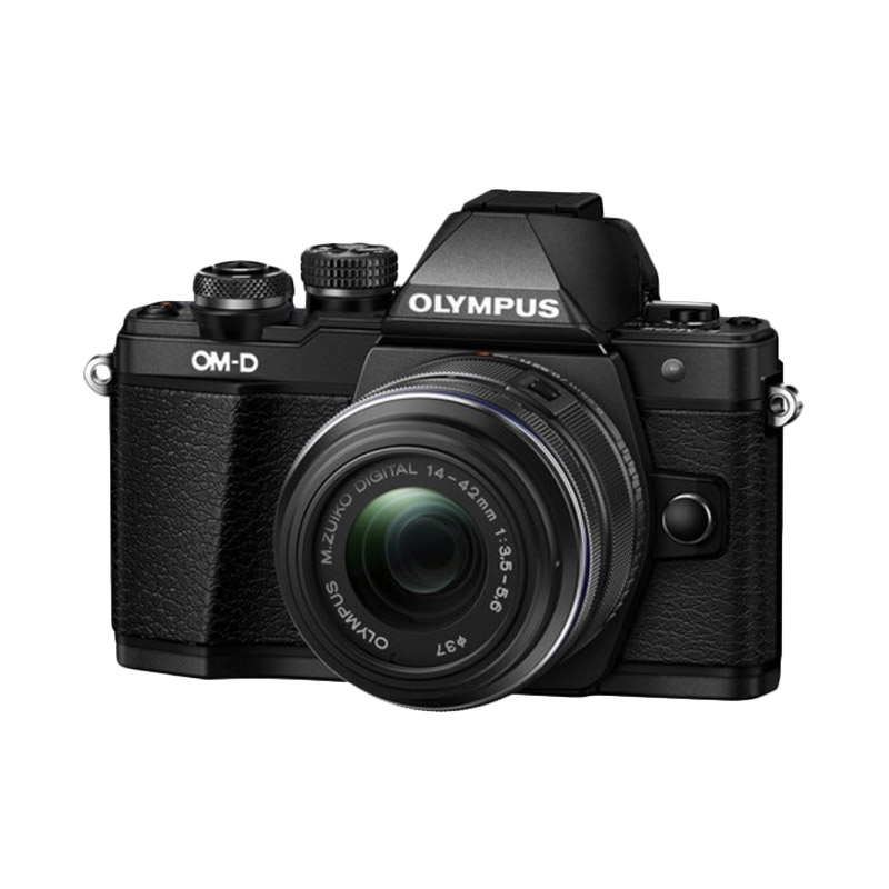 Olympus OM-D E-M10 Mark II Kit Lens 14-22mm EZ Kamera Mirrorless - Hitam + 17mm f/1.8 + SDHC 8Gb