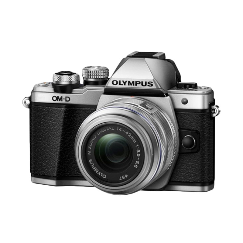 Olympus OM-D E-M10 Mark II Kit Lens 14-22mm EZ Kamera Mirrorless - Silver + 17mm f/1.8 + SDHC 8Gb