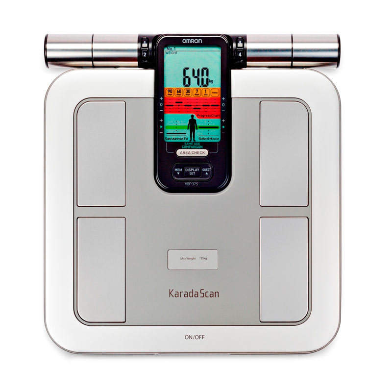 Jual Omron HBF375 Karada Scan Body Composition Scale Monitor White