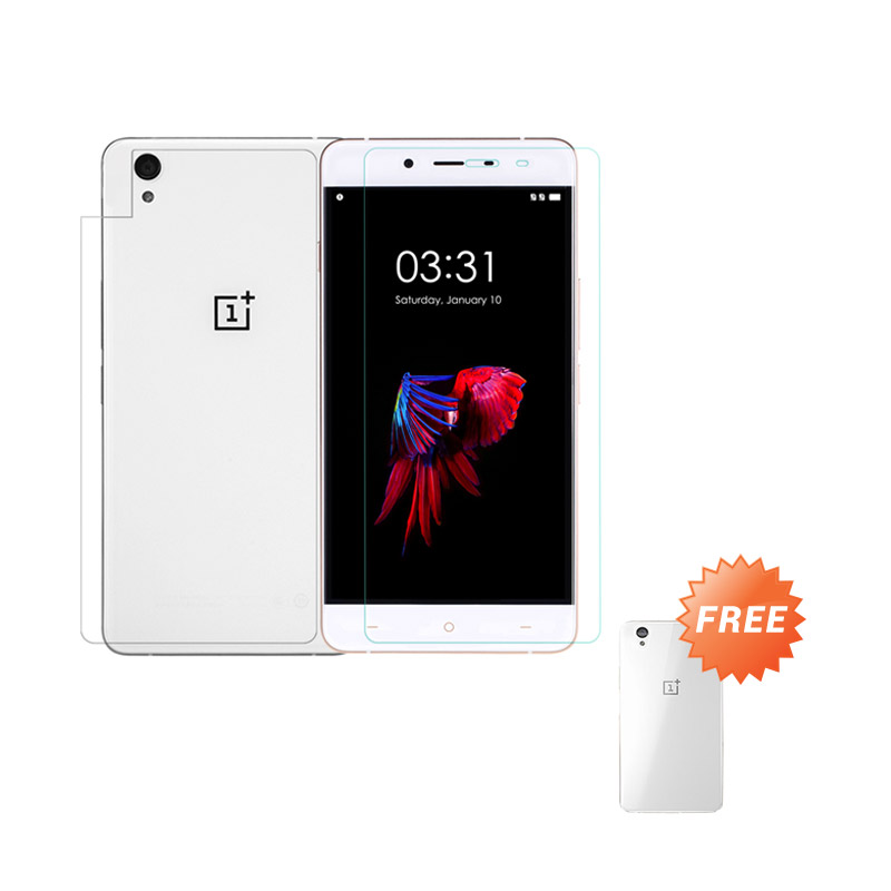 ONE-X Tempered Glass Screen Protector for Oneplus X - [Front and Back] + Free Aircase