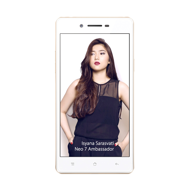 Oppo Neo 7 A33W Smartphone - Putih + Bonus 4 Item
