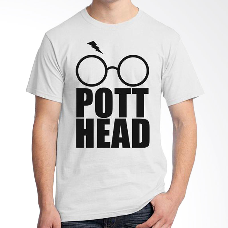 Ordinal Harry Potter Pott Head White Kaos Pria Extra diskon 7% setiap hari Extra diskon 5% setiap hari