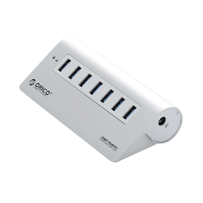 jual orico m3h7 7 port usb 3 0 aluminium hub with built in via vl812 silver harga jual orico m3h7 7 port usb 3 0 aluminium hub with built in via vl812 silver harga