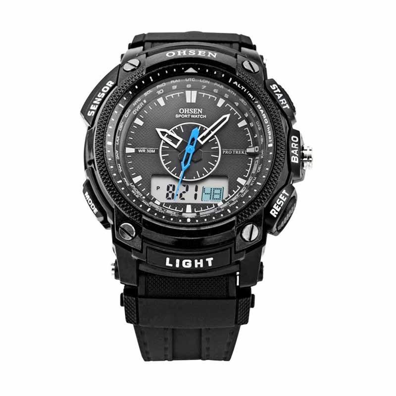 Ohsen Digital Sport Watch Jam tangan Pria - Hitam