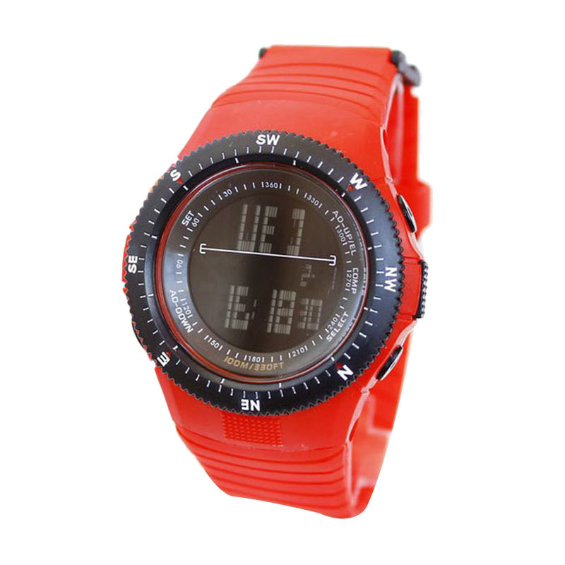 Ormano 2 Colour Digital Watch Jam Tangan Pria - Red