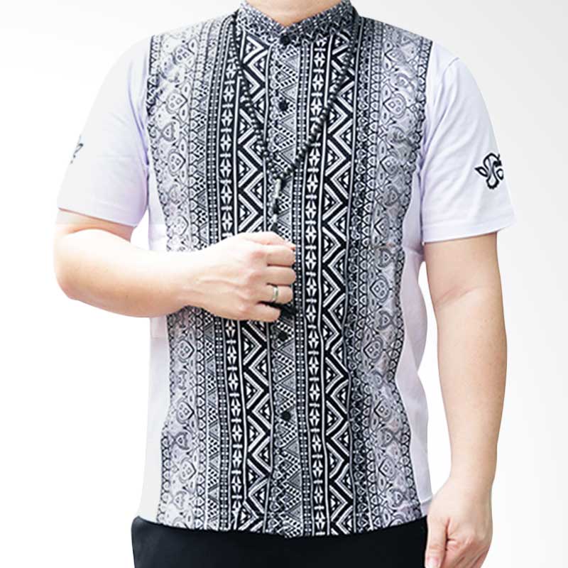 Ormano Baju Koko Muslim Pendek Eksklusif N44 - Putih