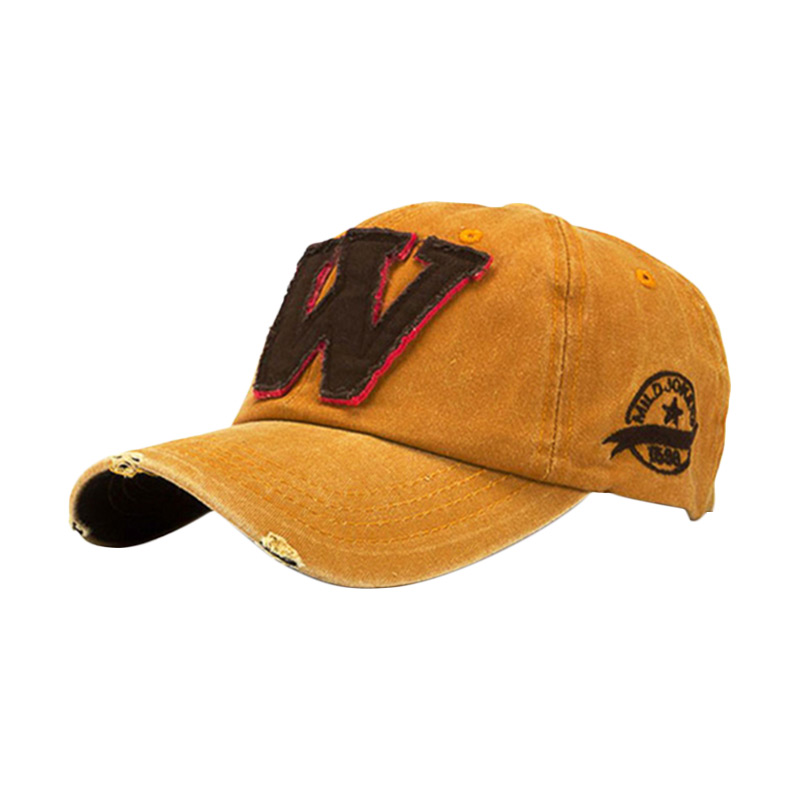 Ormano Baseball Snapback Korea Style Letter W Topi - Kuning