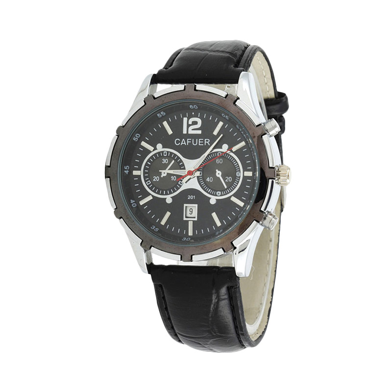 Ormano Brown Insight Date Watch Jam Tangan Pria - Hitam