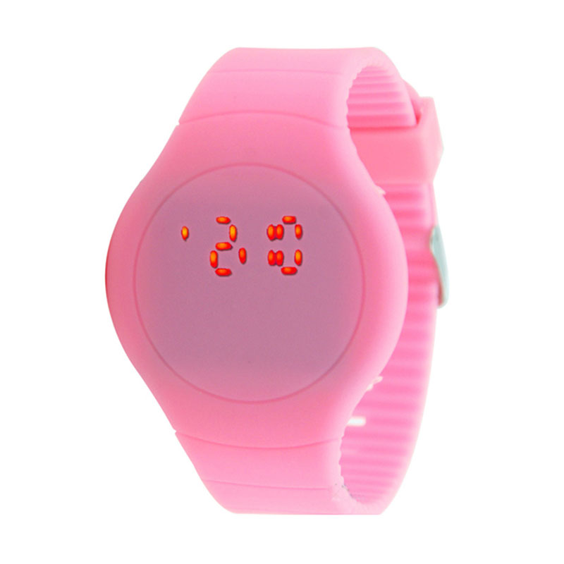 Ormano Circle Thin LED Watch Jam Tangan Wanita - Pink
