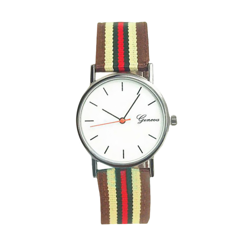 Ormano G-Strip Watch Jam Tangan Wanita - Coklat Putih