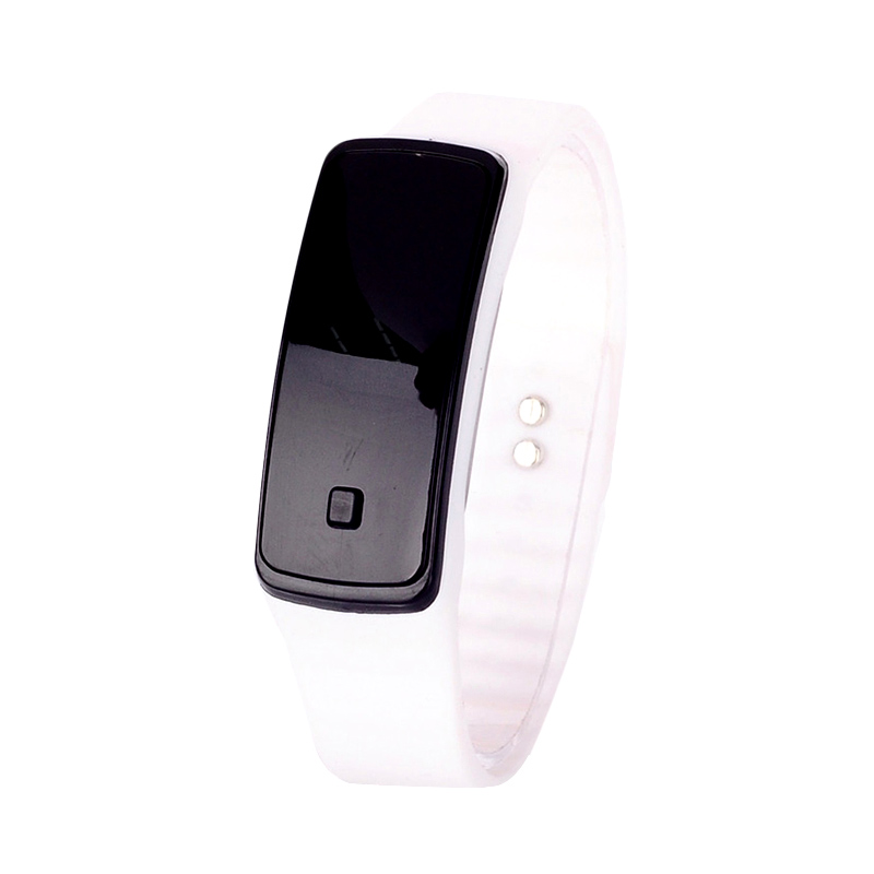 Ormano LED Gelang Black Frame Watch Jam Tangan Wanita - Putih Hitam