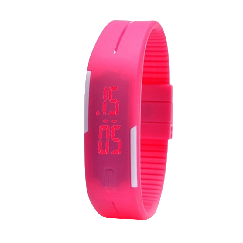 Ormano Teiton LED Sport Minimalis Jam Tangan - Pink