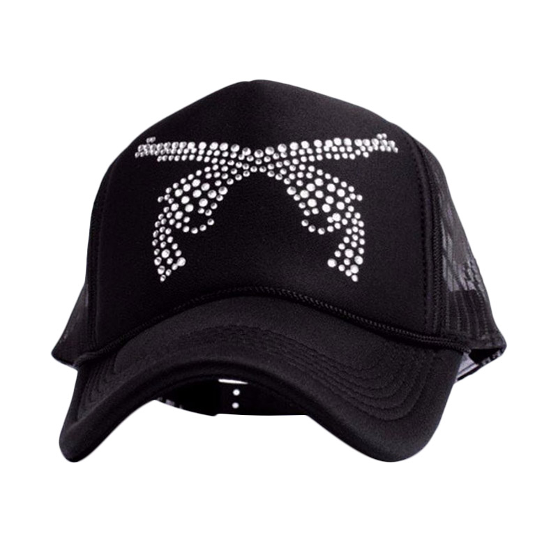 Jual Ormano Topi Hip Hop Snapback Two Gun Cap Hitam jual ormano topi hip hop snapback two gun cap hitam