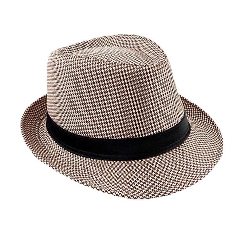 Ormano Topi Tompi Cowboy Pattern Fedora - Coklat Muda ...
