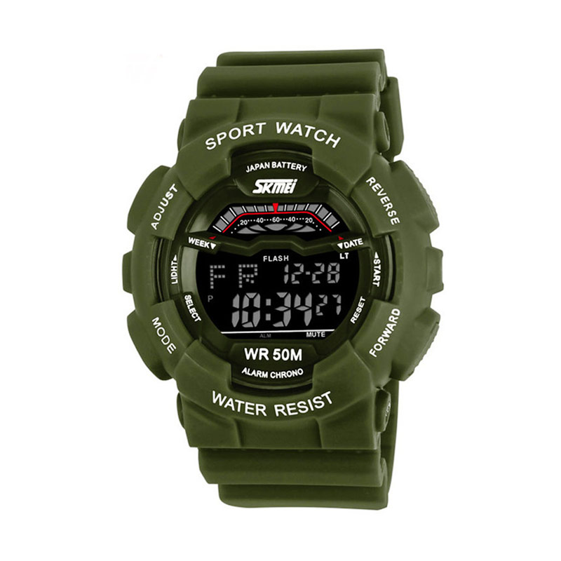 SKMEI Digital Skyline Watch Jam Tangan Pria - Hijau