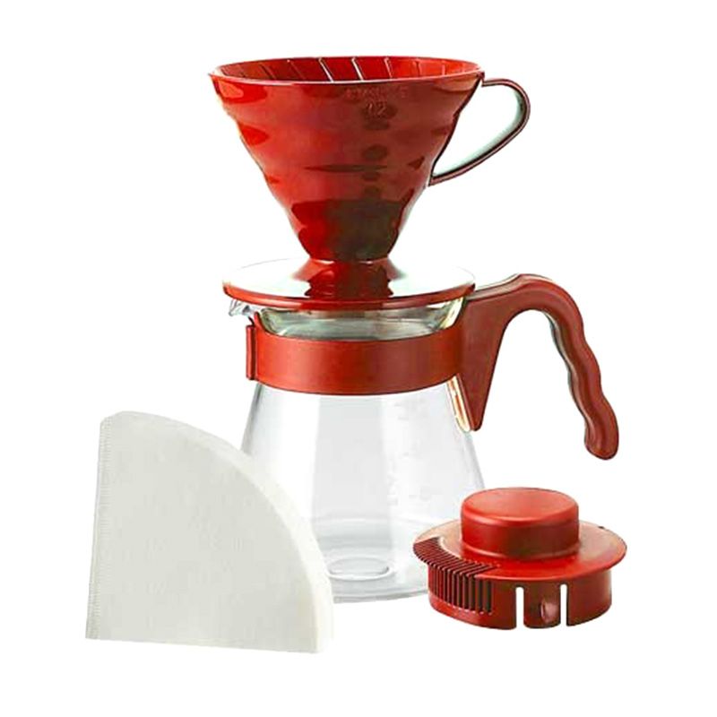 Jual Hario V60 VCSD-02 R Red Coffee Server Set Online