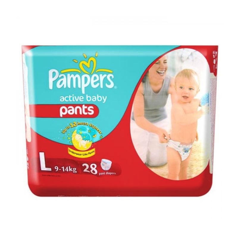 Jual Pampers Diaper Active Baby Pants L 28 di Seller Lan Market Kebon
