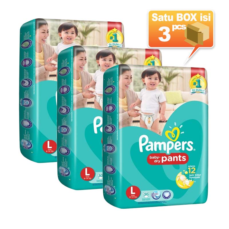 Jual Pampers Diaper Baby Dry Pants Diaper Bayi L-50
