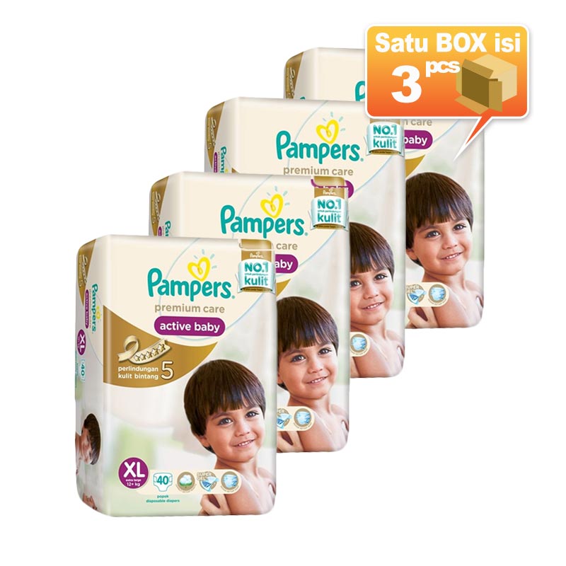 Jual Pampers Diaper Premium Care Taped Diaper Perekat XL