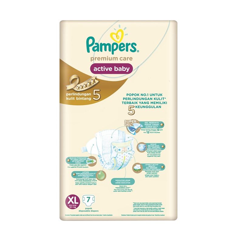 Jual Pampers Premium Care Tapped XL Diaper Bayi [7 Pcs] Online April 2021 Blibli