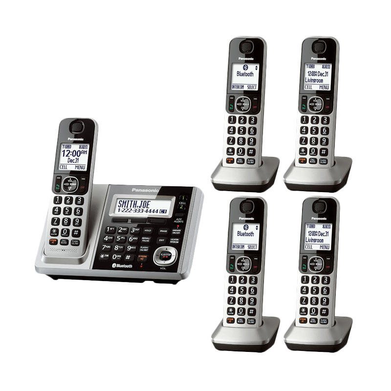 Jual Panasonic KXTGF375S Cordless Phone [5 Handsets/Link2Cell