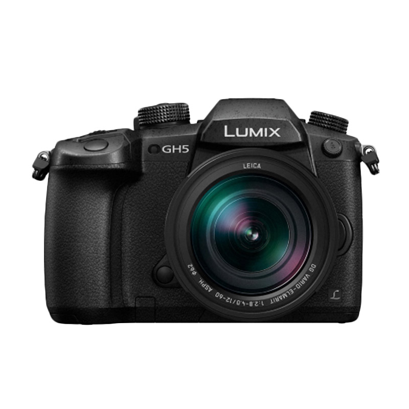 Panasonic Lumix DC-GH5 Kit 12-60mm ASPH. POWER O.I.S. Kamera Mirrorless - Black + Free Vlog L + LCD Screen Guard