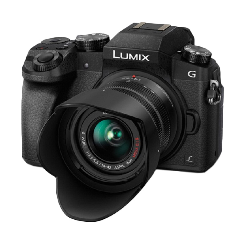 Panasonic Lumix DMC-G7 Kit 14-42mm ASPH MEGA O.I.S. Kamera Mirrorless - Black + Free LCD Screen Guard