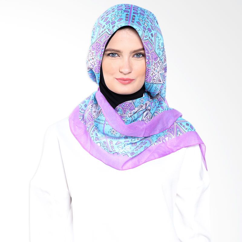 Jual PASMIRA Scarf Etnic 475334 Violet Baby Blue Hijab Jual PASMIRA Scarf Etnic 475334 Violet Baby Blue Hijab