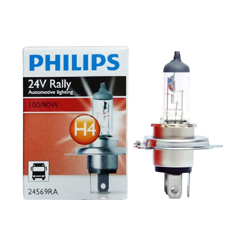 harga Philips Bohlam Halogen H4 P43t-38 PremiumVision Headlights Lampu Depan Mobil [24V 100