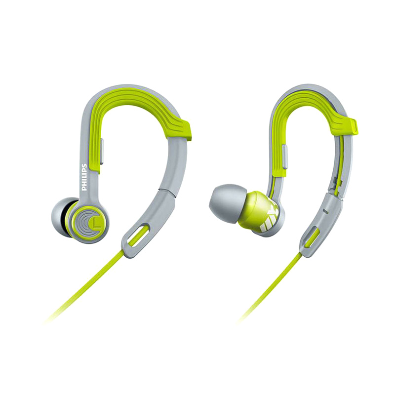 Jual Philips SHQ 3300LF Sport Headphone Green Grey di Seller