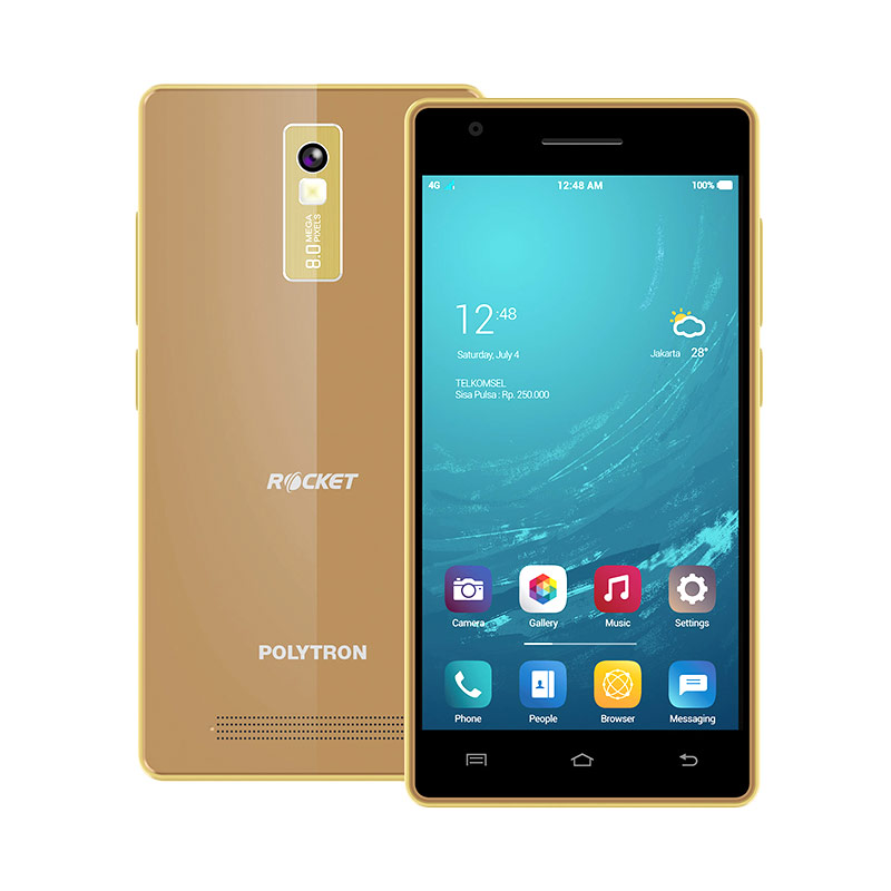 Polytron Rocket R2507 Smartphone - Gold [8GB/ 1GB]