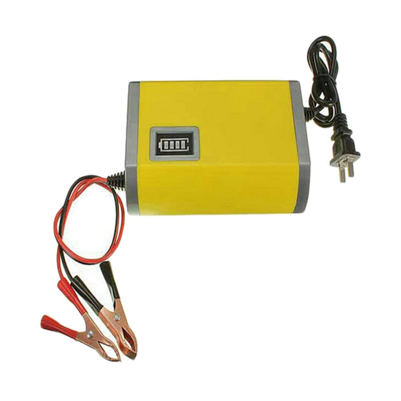 Jual Power Charger Aki Motor [12 V/6 A] - Yellow di Seller Pandastore