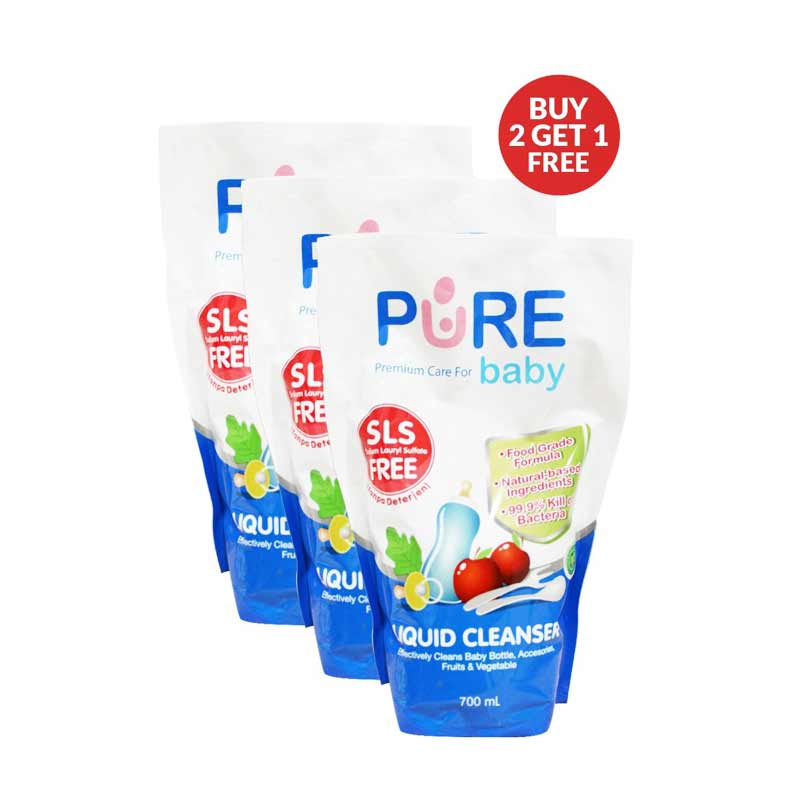 Jual Pure Baby Liquid Cleanser Pembersih Botol Bayi Refill 700ml
