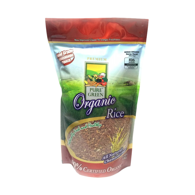Jual Pure Green Organic Rice Beras Merah [1 kg] di Seller Pure Green