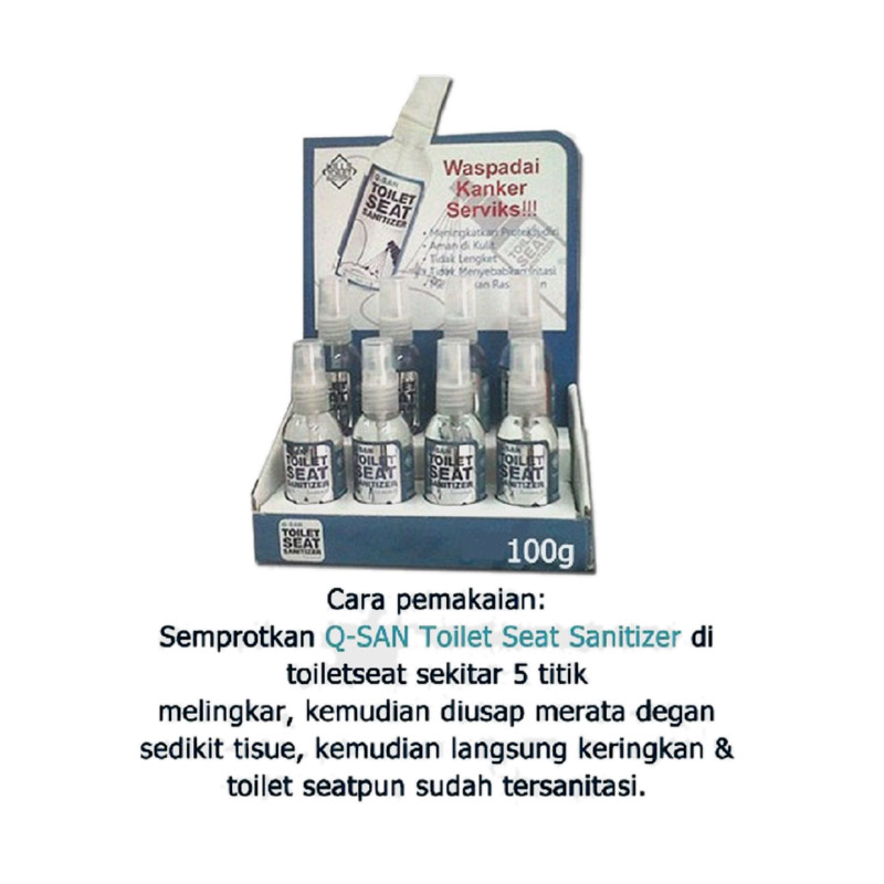 Jual Qsan Toilet Seat Sanitizer 60 [mL] Online Juli 2020 | Blibli.com